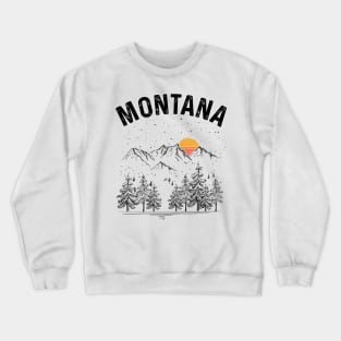 Montana State Vintage Retro Crewneck Sweatshirt